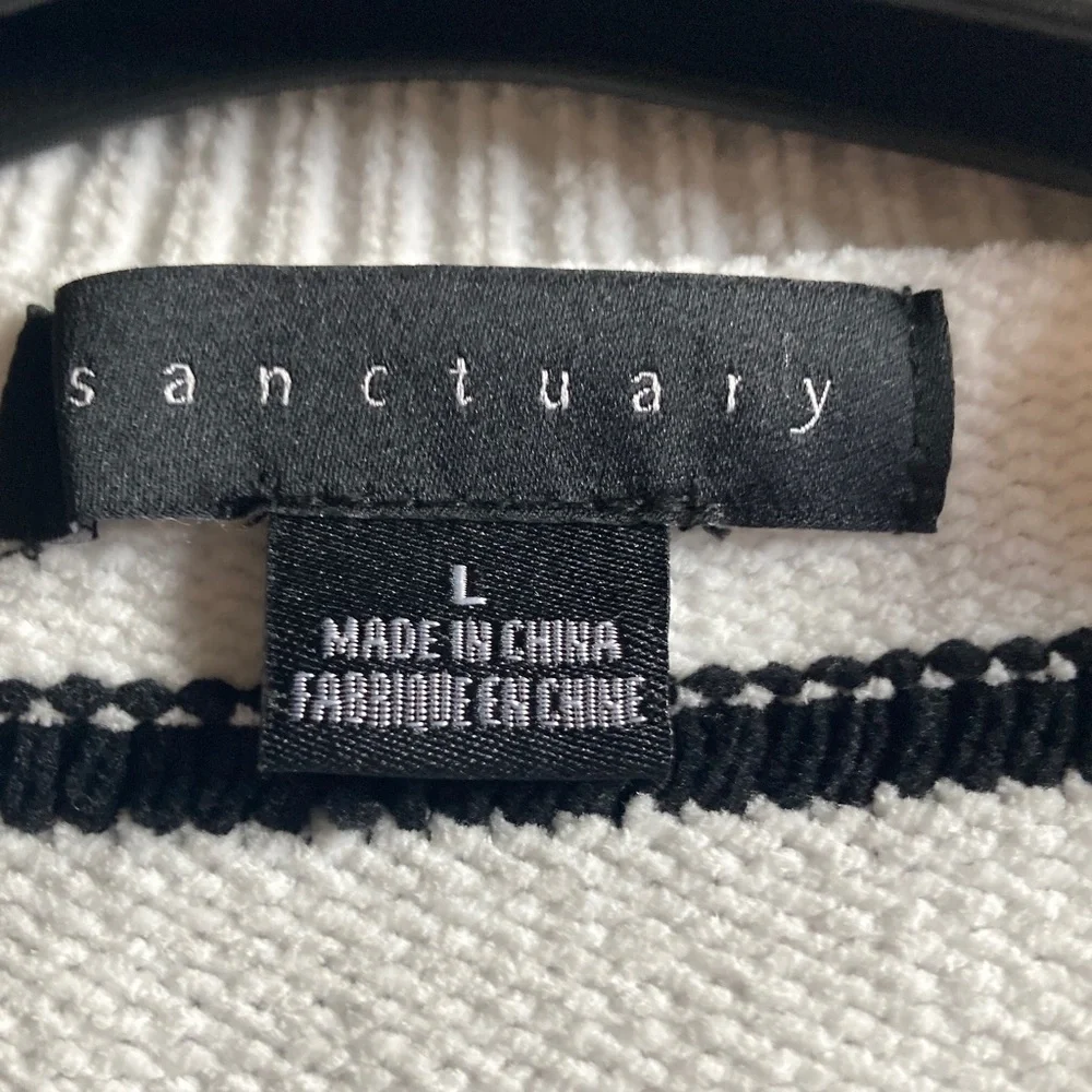 Sanctuary Black and White Striped Sweater